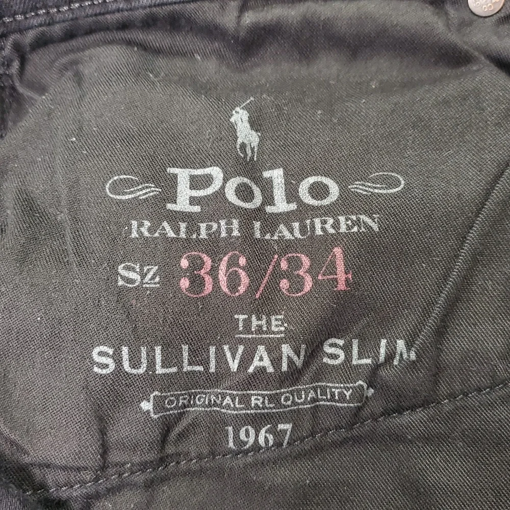 Polo‎ Ralph Lauren Mens Sullivan Slim Leg Pants Size 36 Black Flat Front Office